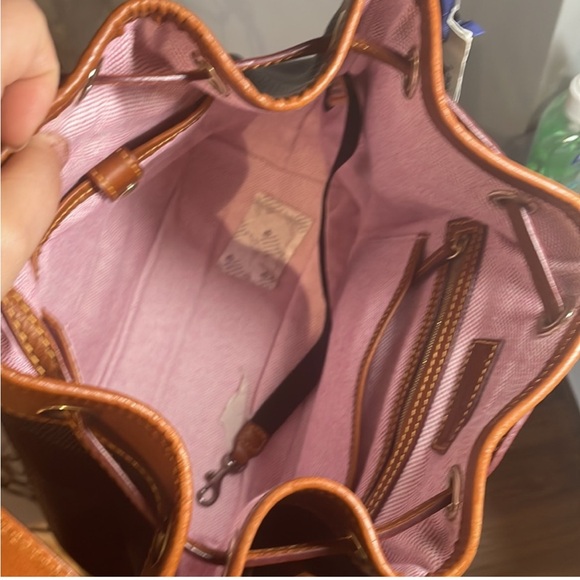 NWT Dooney & Burke Drawstring Bucket Bag - Picture 9 of 12